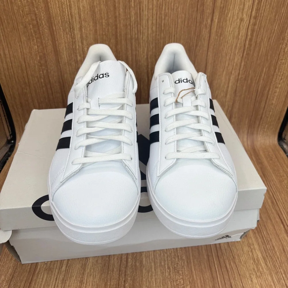 Adidas Grand Court 2.0 Shoes Mens 11 White Black GW9195 Sneakers